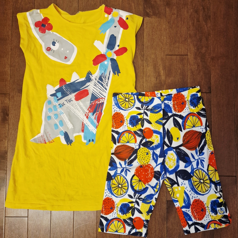 Girls Yellow and Blue Matching Set